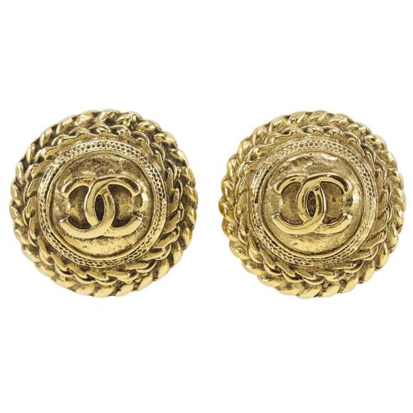 Chanel Cc Logo Clip-On Earrings Metal #207254C94B